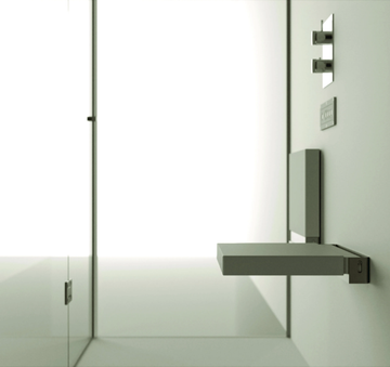 SHOWER SEAT - Folding Solid Surface shower Seat by MOMA Design - view 3